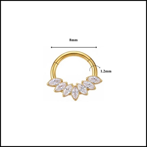 Khuyên tròn Septum / Daith đá xinh