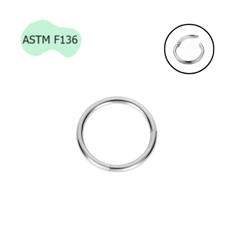 Khuyên tròn Titanium F136 (Silver), đầy đủ size