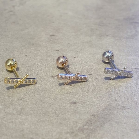 Bông tai nữ đính hạt thời trang - Bông tai giá rẻ