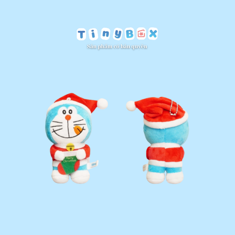 Móc khóa thú bông Doraemon giáng sinh 2024