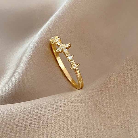 Hợp kim /  nhẫn nữ vàng chữ thập