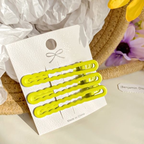 Set kẹp tóc mỏ vịt gợn sóng