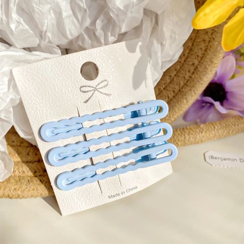 Set kẹp tóc mỏ vịt gợn sóng