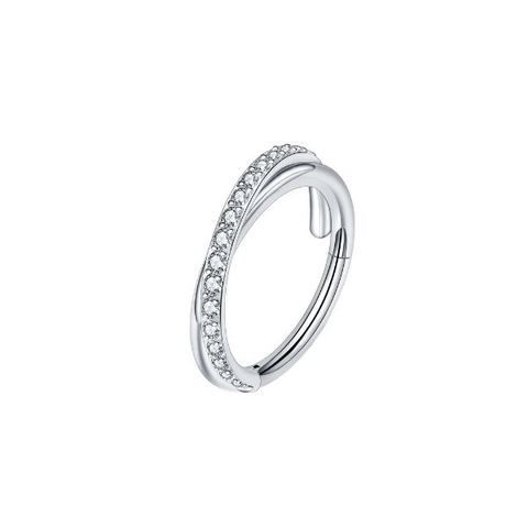 (Thép không gỉ) Khuyên vòng đan chéo 1.2*8mm