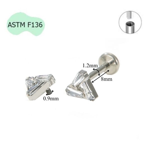 Titan / Triangle Earring - 1.2*8mm