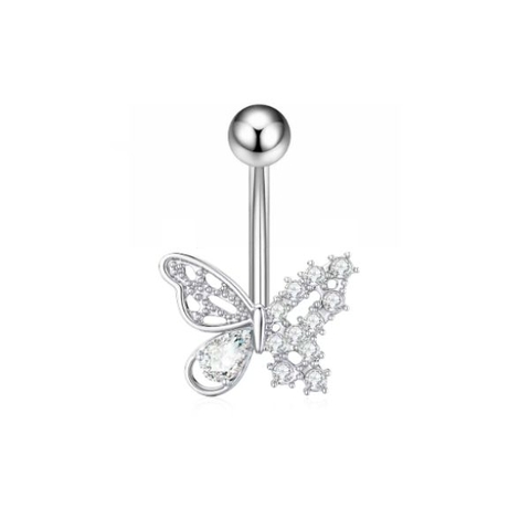 Trang sức đeo rốn bươm bướm (thân dài ~10mm)