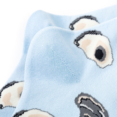 Vớ cổ cao cotton họa tiết con hàu