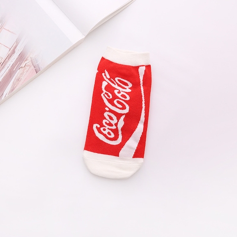 Vớ unisex in hình nước ngọt Coca Cola dễ thương