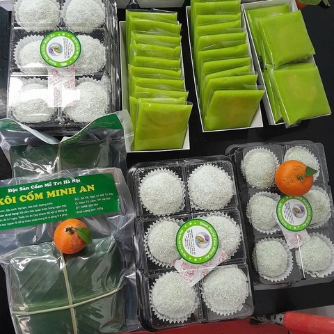 Bánh Mochi cốm (hộp 6 cái)