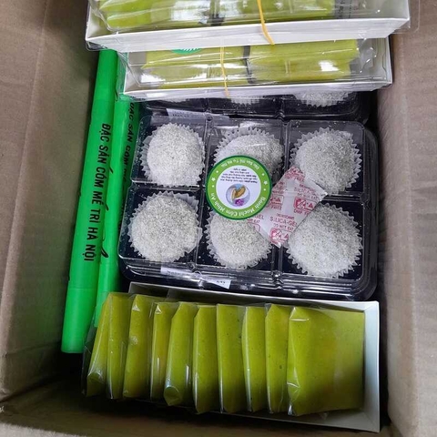 Bánh Mochi cốm (hộp 6 cái)