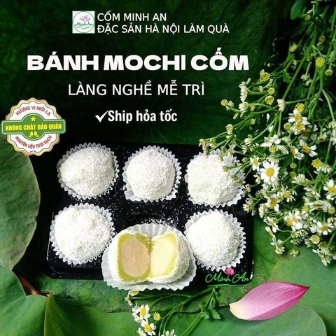Bánh Mochi cốm (hộp 6 cái)