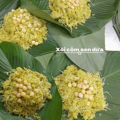 Xôi cốm sen dừa