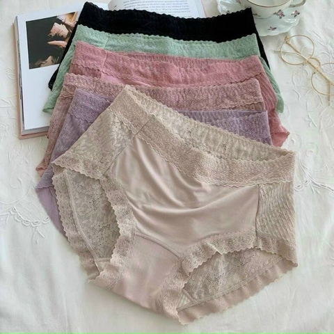 Quần gen nhật cotton pha ren [8205]