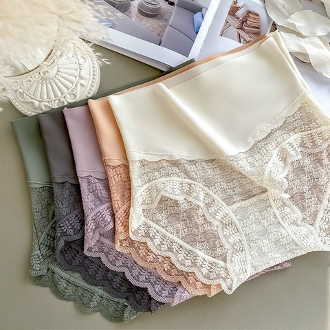 Quần Lót Su Lụa Ren Cạp Cao Gen Bụng Tàng Hình [6331]