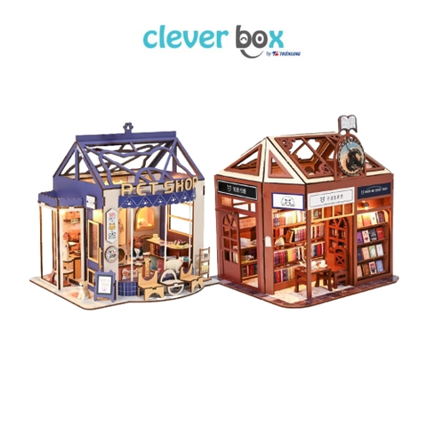 Mô Hình Lắp Ráp Cửa Hàng Sách Book Store, Pet Shop Know Me