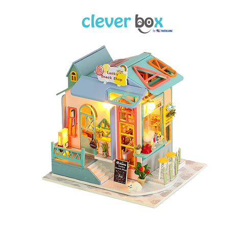 Mô Hình Lắp Ráp Nhà Búp Bê Know Me Cửa Hàng Ăn Vặt Lucky Snack Shop