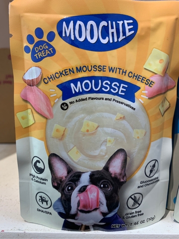 Pate Moochie cho chó con Mousse Gà & Phomai