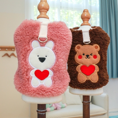 Áo nỉ lông cừu thỏ và gấu trái tim