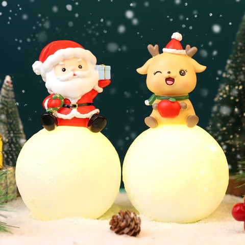Đèn led Quả cầu tuyết Ông già Noel,Tuần lộc