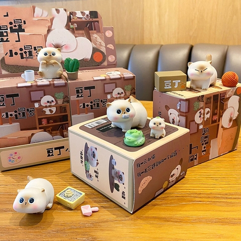 Mô hình Blind Box Mèo Xiêm Thái Lan Ráp dễ thương dùng làm mô hình trang trí bàn học, bàn làm việc, quà tặng bạn bè