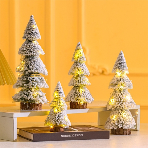 Cây Thông Phủ Tuyết Để Bàn Trang Trí Giáng Sinh Noel