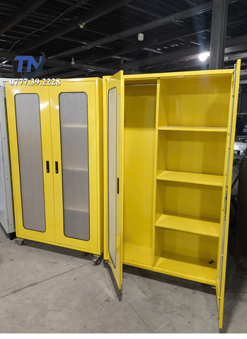 Tủ đồ bảo hộ sơn tĩnh điện màu vàng