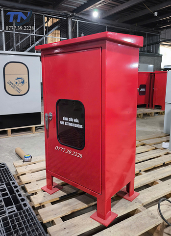 Tủ cứu hỏa ngoài trời có mái che Inox 304 sơn tĩnh điện
