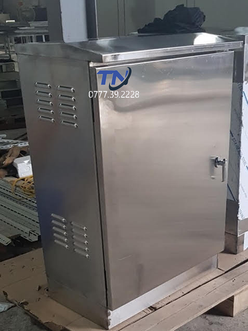Tủ điện inox 304 KT 800x600x350 ngoài trời