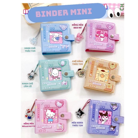Binder mini đựng card 3 inch sẵn 10 sheet đựng được 20 card có keyring treo