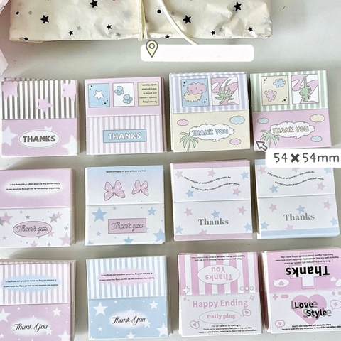 Set 24 tag đầu thank you gói card, gói quà