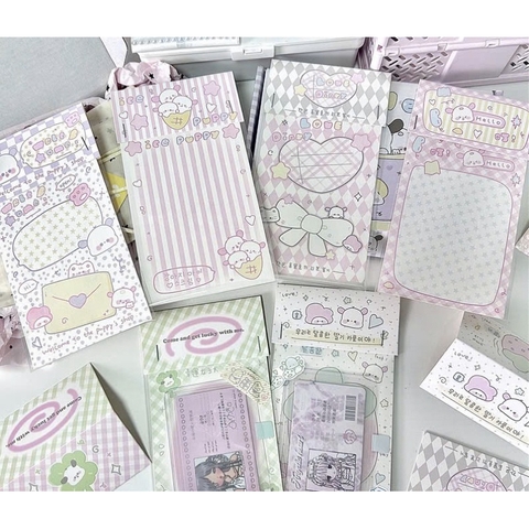 Set 6 bìa gói card, goi quà kèm đầu tag và túi nilói