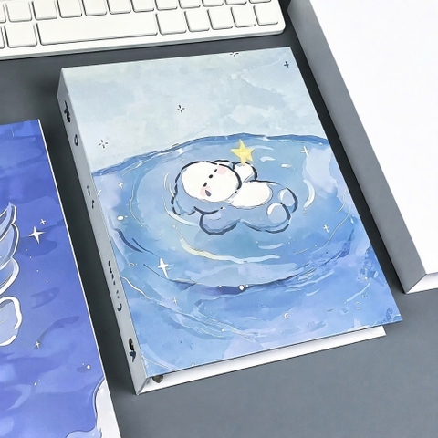 Binder, bìa album ảnh, bìa sổ còng A5 đựng ảnh, giấy viết cún thiên thần đáng yêu