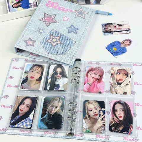 Binder, bìa album ảnh, bìa sổ còng A5 đựng ảnh, giấy viết Denim Star
