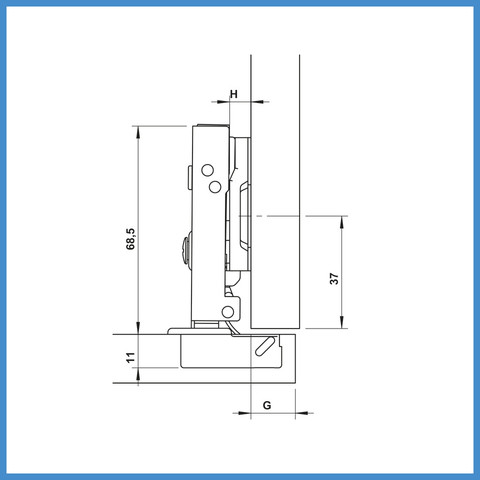 Bản Lề Trùm Ngoài Metalla SM DIY 110º Hafele 315.07.113
