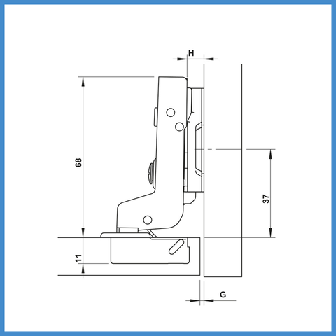Bản Lề Lọt Lòng Metalla SM DIY 110º Hafele 315.07.115