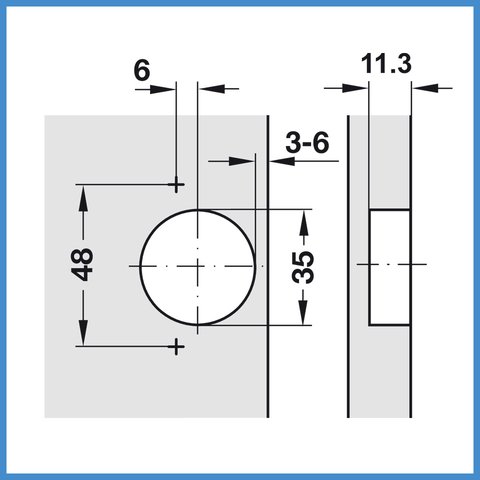 Bản Lề Trùm Ngoài Metalla SM 110º Hafele 315.20.750