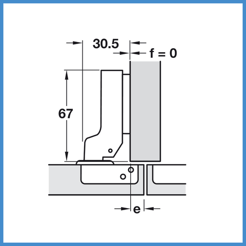 Bản Lề Trùm Nửa Metalla SM 110º Hafele 315.20.751