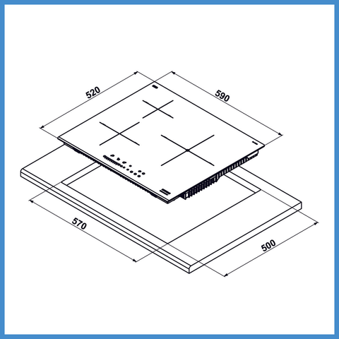 Bếp Từ 3 Vùng Nấu HC-I6035B Hafele 533.09.961
