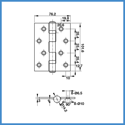 Bản Lề Lá 66Kg Hafele 489.05.021
