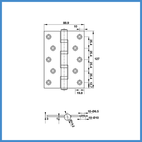 Bản Lề Lá 66Kg Hafele 489.05.024