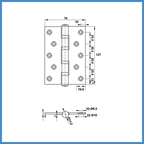 Bản Lề Lá 66Kg Hafele 489.05.028