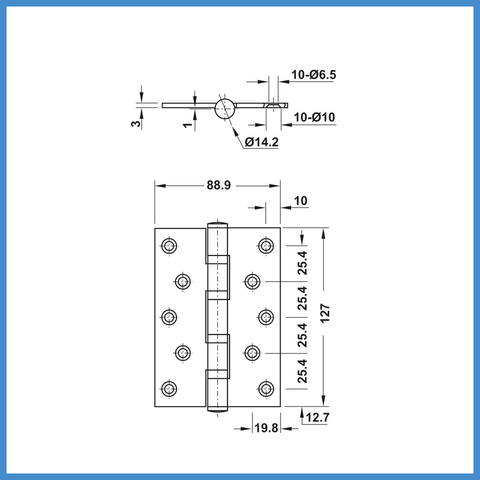 Bản Lề Lá 80Kg Hafele 926.20.053