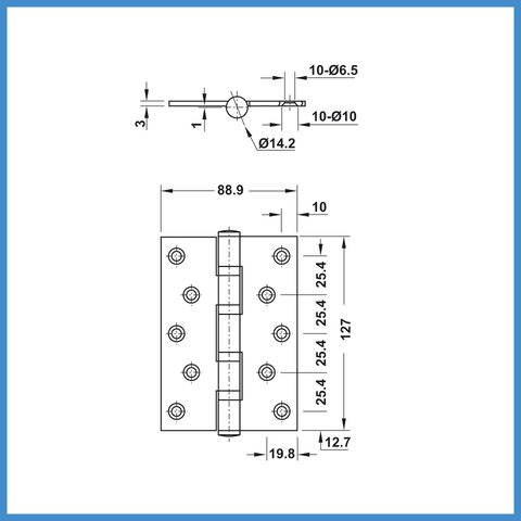 Bản Lề Lá 80Kg Hafele 926.41.228