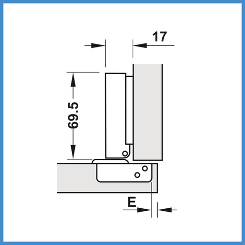 Bản Lề Trùm Ngoài Metalla SM 95º Hafele 308.03.003