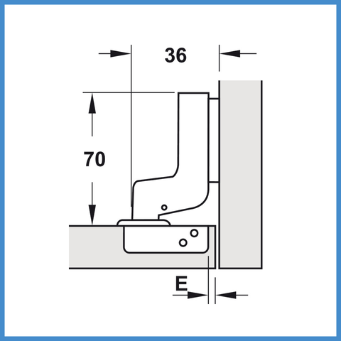 Bản Lề Lọt Lòng Metalla SM 95º Hafele 308.03.005