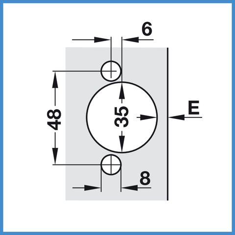 Bản Lề Trùm Ngoài Metalla SM 110º Hafele 315.06.750