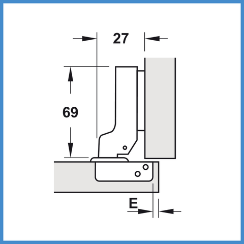 Bản Lề Trùm Nửa Metalla SM 95º Hafele 315.08.851