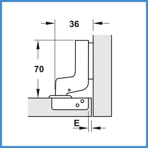Bản Lề Lọt Lòng Metalla SM 95º Hafele 315.08.852