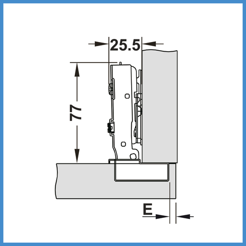 Bản Lề Trùm Ngoài Metalla SM 98º Hafele 334.05.000
