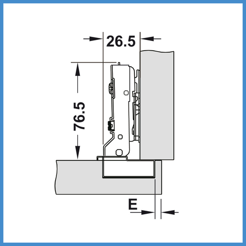 Bản Lề Trùm Nửa Metalla SM 98º Hafele 334.15.000